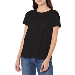 Armani Exchange A|X Dames Burnout Icon Logo Tee T-Shirt, zwart, XX-Large