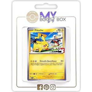 Pikachu SV101 - Myboost X Écarlate et Violet 5 - Forces Temporelles Doos met 10 Franse Pokemon kaarten