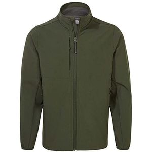 Craghoppers Expert Heren Basecamp Softshell Fleece Jas, Donker Ceder Groen, S