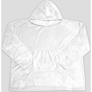 Soleil d'ocre, Poncho voor volwassenen, 85 x 118 cm, Calin wit