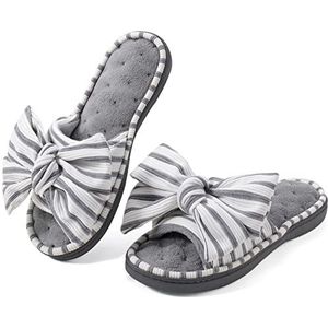 ULTRAIDEAS Eurytides dames instapsloffen, huisschoenen met traagschuim, Lichtgrijs, 9-10