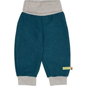loud + proud Wolwalk, GOTS-gecertificeerde broek voor kinderen, uniseks, petrol, 122/128 cm