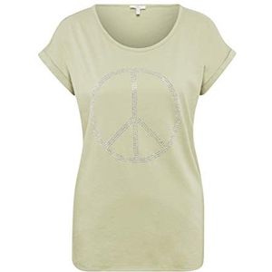 Mavi Peace Sequin Top T-shirt voor dames, groen (Light Khaki 23694), S