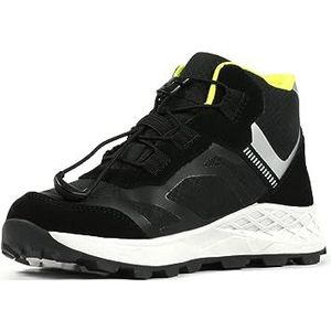 Richter Kinderschuhe Venture Hardloopschoenen voor jongens, Black Silver Neonyel, 39 EU Breed