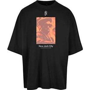 Mister Tee Nieuw Jack City Huge Tee T-shirt voor heren, Zwart, M
