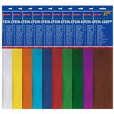 folia 82209 - crêpepapier, 10 lagen in verschillende kleuren, elke laag ca. 50 x 250 cm, 32 g/m², zeer elastisch en dun papier, met een oneffen en ruw oppervlak