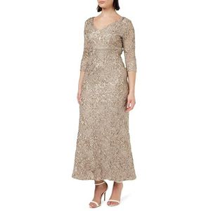 Gina Bacconi Cocktailjurk voor dames, Antiek Goud, 46