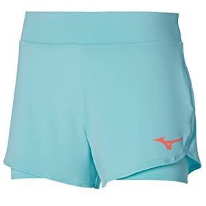 Mizuno Flex tennisshort voor dames, Tanager Turkoois, M, Tanager Turkoois, M