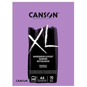 Canson Xl Marker, Markeerblok DIN A4, Helder Wit, 100 Vellen