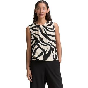 Tom Tailor - Damesblouse - Abstract Beige Zebra - 34