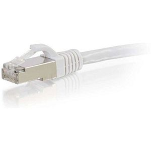 C2G 1M wit CAT6A Ethernet Gigabit Lan netwerk kabel (RJ45) Vernikkeld en koper gevlochten Patch UTP kabel