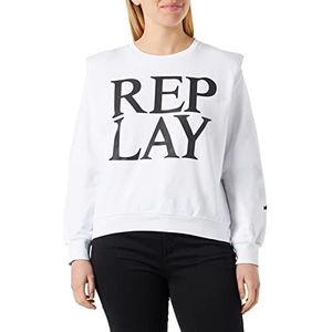 Replay Sweatshirt voor dames, 001, wit, M