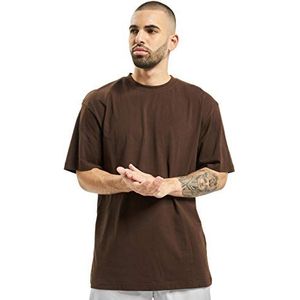 Urban Classics Basic Crew Neck Tall Tee T-shirt heren, Bruin, 4XL