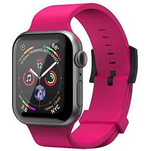 Superdry Horlogebandje compatibel met Apple Watch, nylon stoffen armband, comfortabele, flexibele pasvorm, Smart Watch armband, ideaal voor sport, fitness, hardlopen, 42/44 mm, roze, 42mm,