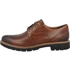 Clarks Batcombe Hall Heren brede schoenen, Bruin Donker Tan Lea, 42 EU