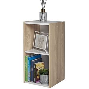 Iris Ohyama, Boekenkast / 3 niveaus kastplank / zijkasten / ruimtebesparende boekenplank, Modulable plank in hoogte verstelbaar 3,2 cm, Kantoor, Woonkamer - Space Saving Shelf - UB-9015 - LichtBruin