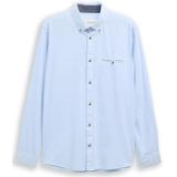 TOM TAILOR heren overhemd, 38966 - Blue Stripy Structuur, XL