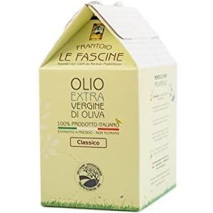 Le Fascine Classico - Extra Vierge Olijfolie uit Puglia CLASSICO PROVENZALE 100% Italiaans Koud Extract Geproduceerd van een enkele cultivar Provençaalse (Peranzane) (zak in doos van 3 liter)