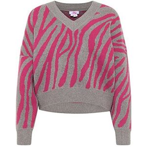 hoona Gebreide damestrui 12419546-HO03, grijs roze, XL/XXL, grijs/roze, XL/XXL