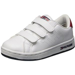 Tommy Hilfiger Fb56820856 lage sneakers voor jongens, Blanc 100, 30 EU