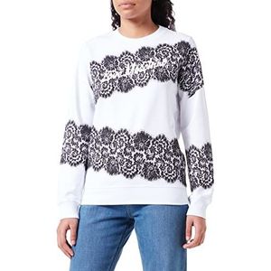 Love Moschino Dames Stretch Cotton Sweatshirt, wit (optical white), 44