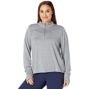 NIKE CZ2849-084 W NK Element Top Hz Plus shirt met lange mouwen Smoke Grey/LT Smoke Grey/Reflective Silv 3X