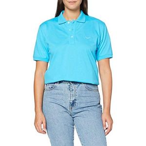 Trigema Poloshirt voor dames in piqué-kwaliteit, azuur, XXL