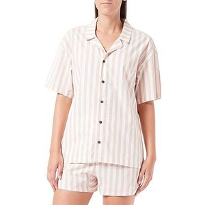 Calvin Klein Pyjama voor dames, Veelkleurig (Chambray Streep/Ash Rose), XS