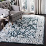 Safavieh Traditioneel geweven rechthoekig tapijt, Isabella collectie, ISA906, in grijs/blauw, 91 x 152 cm voor woonkamer, slaapkamer of elke binnenruimte