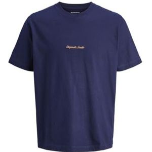 JACK & JONES Jornorrebro Emb Tee Ss Cn Noos Mni, Ocean Cavern, 128