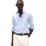 TOMMY HILFIGER - Bedrukt Popeline Overhemd - Lichtblauw - Katoen