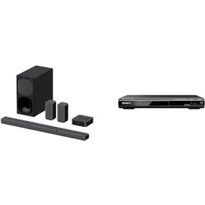 Sony HT-S40R - 5.1-kanaals soundbar (incl. bekabelde subwoofer, Dolby Digital), zwart breed & Sony DVP-SR760H DVD-speler/CD-speler (HDMI, 1080p upscaling, Xvid Playback, Dolby Digital) zwart