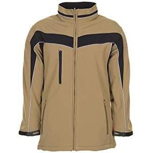 Planam softshell jack ""Plaline"" maat S in zand/zwart, meerkleurig, 2704044