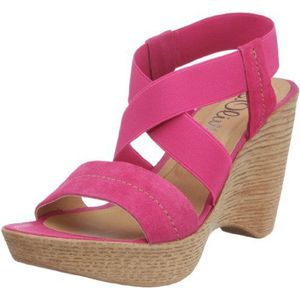 s.Oliver Casual sandalen voor dames, Roze Roze Fuxia 532, 38 EU