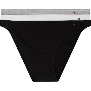 Tommy Hilfiger Dames 3P LRX DIPPED BIKINI (EXT.MATEN) UW0UW06131 Brief, Wit, XS, Wit (Zwart/Lichtgrijs Htr/Wit), XS