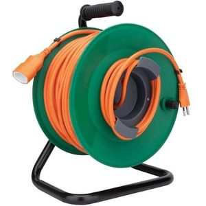 Zwitserse tuinhaspel T12/T13, 50 m, oranje/groen Zenitech