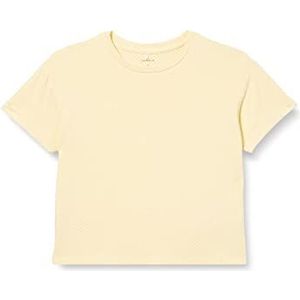 Name It Meisjes NKFHATINKA SS Loose TOP T-shirt, Double Cream, 146W / 152L, Double Cream, 134/140 cm