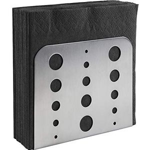 APS-servethouder, servetdispenser van 18/0 roestvrij staal, servethouder met meubelbeschermende onderzijde voor 1/4 vouwservetten, mat gepolijst, 4,5 x 15 cm, hoogte 12,5 cm