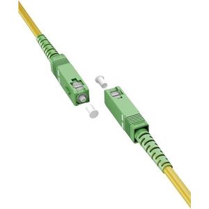 goobay 59638 Glasvezelkabel (FTTH) / Singlemode (OS2) Simplex/SC APC (8°) mannelijk naar SC-APC (8°) mannelijk/lichtgolfkabel, 1 meter