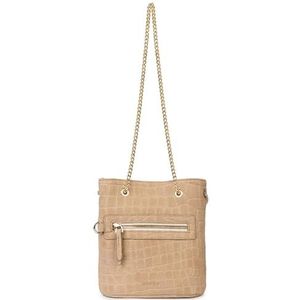 Kate Lee Leren schoudertas Mini Kacy Crop Beige, Dames, Beige