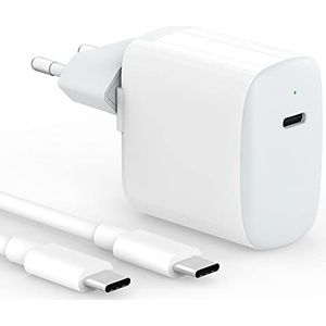 IFEART 30W USB C-oplader voor MacBook Air, MacBook 12 inch, iPad Pro 12.9/11 2021/2020/ 2018, iPad Air 4, Samsung S21/ S20, Google Pixel, Switch, Snelle Voedingsadapter, 2M USB C naar C kabel