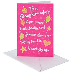 Betere en betere verjaardagskaart voor dochter met glitter
