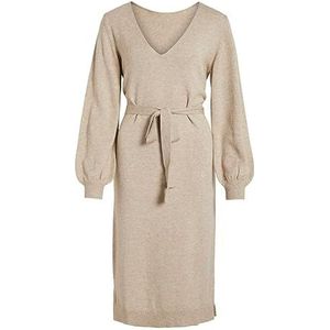 VIRIL REV V-hals Knit Dress - NOOS, Natural Melange, XL