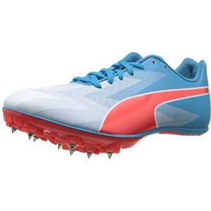 Puma Evospeed Sprint V6 outdoor sportschoenen voor jongens, blauw (Atomic Blue/Red Blast/White), Blauw Atomic Blue Red Blast Wit, 35 EU