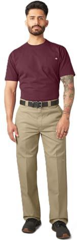 Dickies Losse pasvorm werkbroek met dubbele knie voor heren, Kaki, 30W / 30L