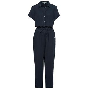 camel active Jumpsuit voor dames van zomerse mousseline, blauw, 38W / 38L