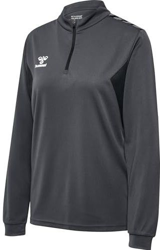 Hummel - hmlAUTHENTIC HALF ZIP SWEAT WOMAN - Trainingsjack - Asphalt