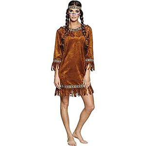 Boland 83873 - Indiaas kostuum voor volwassenen, maat M, jurk en hoofdband, squaw, wild west, kostuum, carnaval, themafeest