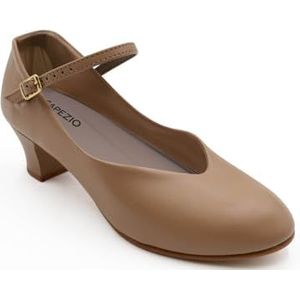Capezio Women's Jr. Footlight Character Shoe,Caramel,8.5 M US
