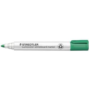 STAEDTLER Whiteboard Marker Lumocolor, groen, droog en zonder resten afwasbaar, ronde punt ca. 2 mm lijnbreedte, hoge kwaliteit, Made in Germany, 10 groene markers, 351-5